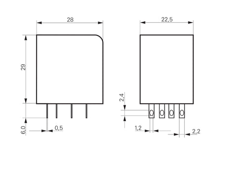 Releu PT 6A 4C 220VDC