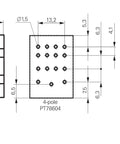 Soclu releu implantabil PT2 14p 6A