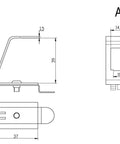 Adaptor șină DIN pt. 1 modul (SFA)(SFB), metal, ECO