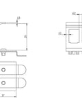 Adaptor șină DIN pt. 2 module (SFA)(SFB), metal, ECO