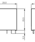 Releu implantabil RP 8A 24VDC 2C comutator 5mm