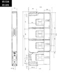 Suport de bare, 1 pol, pt. sistemul de 60mm, bare T şi TT