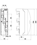 Modul de conexiune 3 p, pt. 6-50mm² sau lamelar 6x9x0,8 mm
