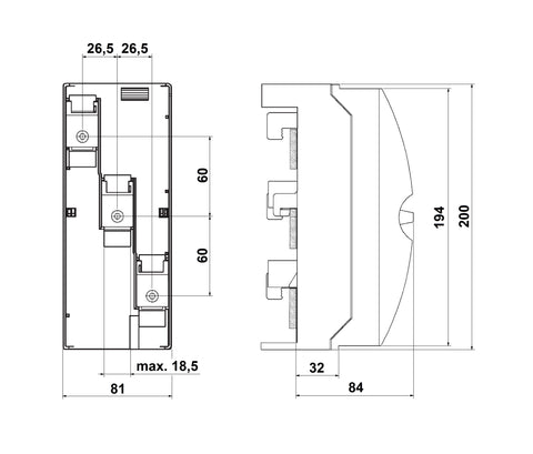 Modul conexiune 35-120mm²/lamelar 6x15,5x0,8 /10x15,5x0,8