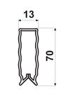 Teaca protectie bare 40-60x10mm/1m