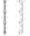 Suport montaj f. găurire 3-poli, pt. 30-120 x 10 pt. 185mm