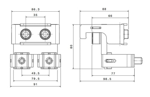 Modul conectare directă cabluri (+ 2 term. 300 mm²)