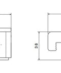 Modul conectare bară flexibilă Cu 2x80x10 fără capac