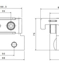 Modul conectare 4 papuci M12, fără capac