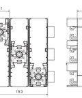 Set conectare 3 poli, fără capac, Cu flexibil 20-32 x 3-15