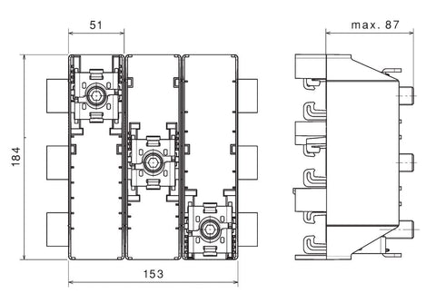 Set conectare 3 poli, fără capac, Cu flexibil 20-32 x 3-15