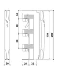 Modul conexiune conductor sistem 60mm 3p.16mm²