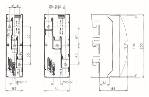 Connection terminal plate, 10-120mm²