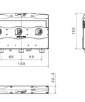 Modul conexiune, 16 mm², 3 poli