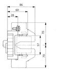 Soclu siguranta 1p NH00 160A montaj direct pe bara