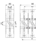 Soclu sigurante NH3 1p 630A montaj pe contrapanou