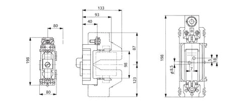 Soclu sigurante NH3 1p 630A montaj direct pe bara