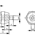 Suport electroizolant M6x30mm