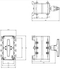 CAPUS Panel - Changeover switch 3-pole + N, 250A