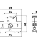 Separator cu siguranta 10x38 EasySwitch 2p 32A