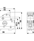 Separator cu siguranta 14x51 EasySwitch 1p+N 50A