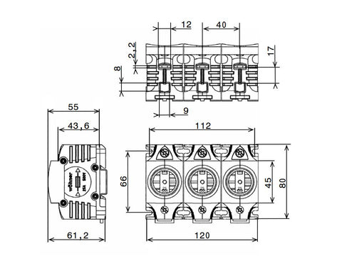 Soclu sigurante TRITON E27 25A 3p