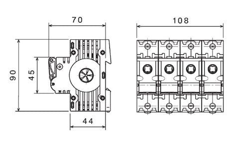 Separator cu siguranta NEOZED 3p+N 63A