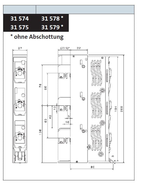 Separator de sarcină cu fuzibili DO1+DO2 cu LED