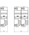 Suport fuzibil cilindric 1pol, terminal de 50mm²