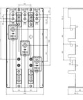 Adaptor bară pt. Siemens 3VA13,14,23,24,53,54,63,64,140x300