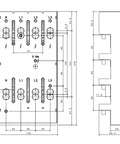 Adaptor bară pt. 3VA12, 20, 21, 22, 52, 61, 62, 140x270