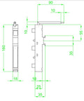 Adaptor 63A, CrossBoard®, cu conductoare de 10 mm², faza L3