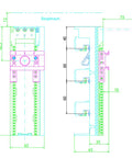 Adaptor montaj aparate modulare 32A 63mm 1sina