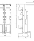 Adaptor montaj aparate modulare 25A 90mm 1sina