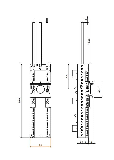 Adaptor 16 A pentru sistem Crosslink, trifazat