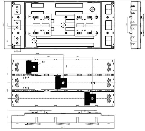 Adaptor bară pentru MC4 1000A, 800A, 630A