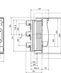 Separator de sarcină, mărime 00,160A, 3P, cleme ramă 70mmp