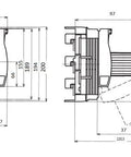 Separator măr. 00, cleme 70 mm², 160 A, pt. sistem de 60mm