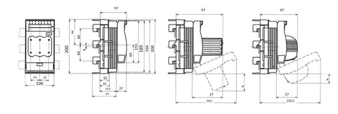 Separator măr. 00, cleme 70 mm², 160 A, pt. sistem de 60mm