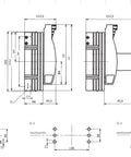 Separator mărime 1, 250 A, 3 poli, M10, pt. contrapanou