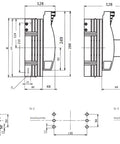 Separator mărime 2, 400 A, 3 poli, M10, pt. contrapanou