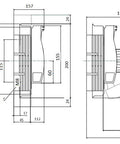 Separator măr 00, 160A, şurub M8, cu suprav. electromecanică