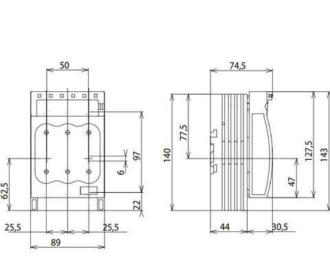 Separator pt.sigurante NH000 125A pe contrapanou