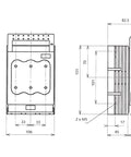 Separator pt.sigurante NH00 160A pe contrp.+masca egalizare