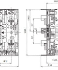 Soclu pentru portfuzibile J 400A, sistem de 60mm