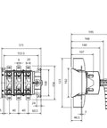 Separator de sarcină cu portfuzibili, 3 poli, M8, mâner gri
