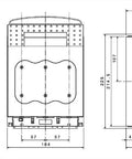 Suport portfuzibili cilindrici, 3 poli, terminal 150mm²