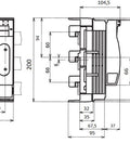 Suport montat pe bare pentru fuzibili 35-60A