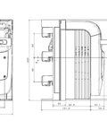 Separator pt.sigurante NH00 125A pe sistem bare 60mm