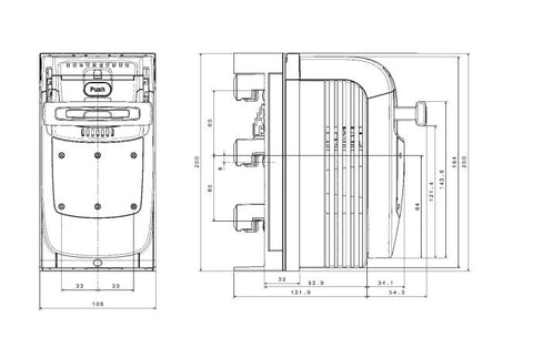 Separator pt.sigurante NH00 125A pe sistem bare 60mm